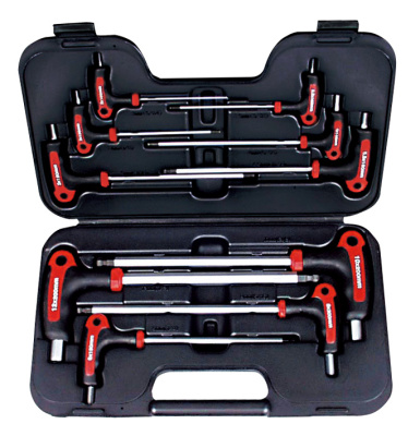T22901 Набор 6-гранных отверток с Т-образной ручкой в чемодане, 10 предметов T22901 Набор 6-гранных отверток с Т-образной ручкой в чемодане, 10 предметов