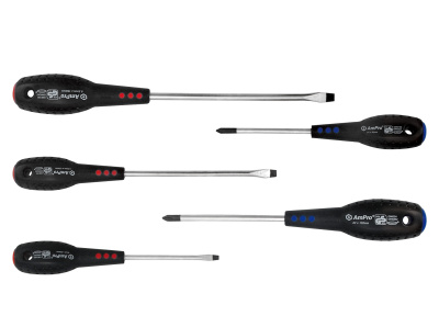 T32090 Набор отверток c антискользящей ручкой 5 пред(крест и шлиц) T32090 Набор отверток c антискользящей ручкой 5 пред(крест и шлиц)