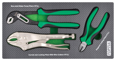 Набор губцевого инструмента 3 предмета в мягком ложементе TOPTUL GEA0306 Набор губцевого инструмента 3 предмета в мягком ложементе TOPTUL GEA0306