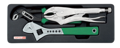 Набор губцевого инструмента 3 предмета в ложементе TOPTUL  GBAT0303 Набор губцевого инструмента 3 предмета в ложементе TOPTUL  GBAT0303