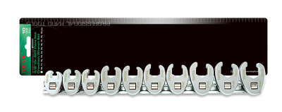 Набор ключей "воронья лапа" 3/8" 10-19 мм, 10 предметов на планке TOPTUL GAAR1001 Набор ключей "воронья лапа" 3/8" 10-19 мм, 10 предметов на планке TOPTUL GAAR1001