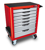 Тележка инструментальная 7 ящиков красная, серия Pro-Plus TOPTUL TCAM0702